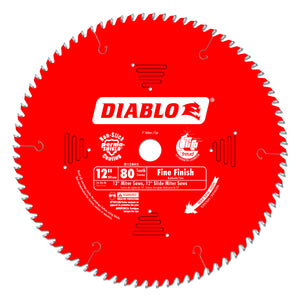 Diablo D1280X Finishing Circular Saw Blade, 12" x 80 Tooth