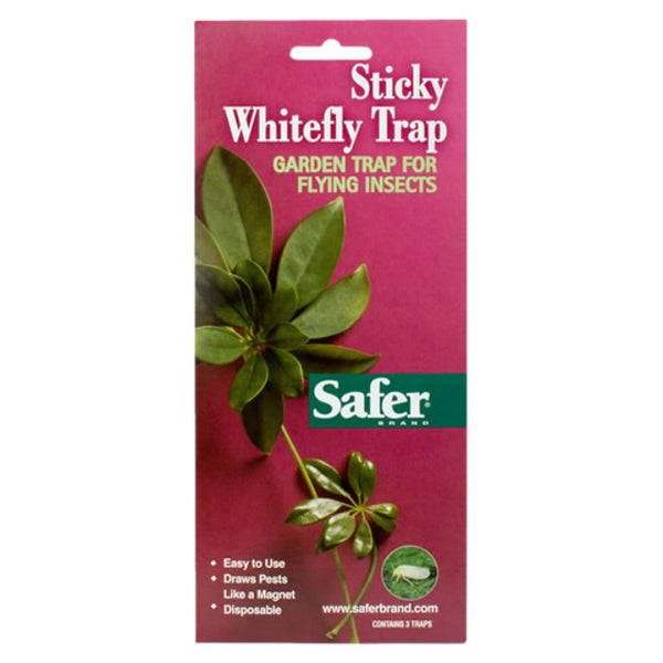 Safer® 00340 Sticky Whitefly Trap for Flying Insects, Ready To Use, 3 Pack