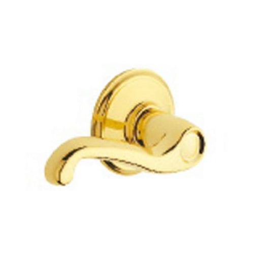 Schlage F170NVFLA605LH Flair Design Left Hand Dummy Lockset Knob, Bright Brass