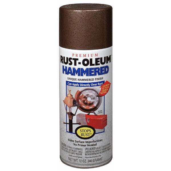 Rust-Oleum® 210880 Stops Rust® Hammered Spray Paint, 12 Oz, Brown