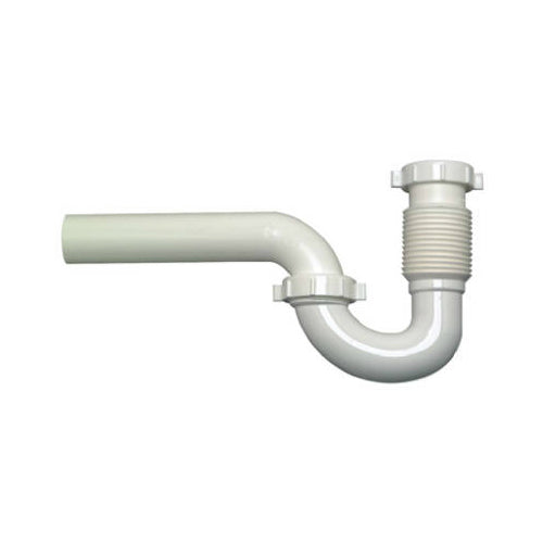 Master Plumber 542-696 Lavatory/Kitchen Wall Drain P Trap, White