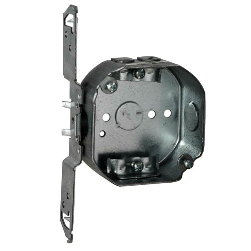 RACO® 164 Steel TS-Bracket Octagon Box w/Non-Metallic Sheathed Clamp, 4"x1-1/2"