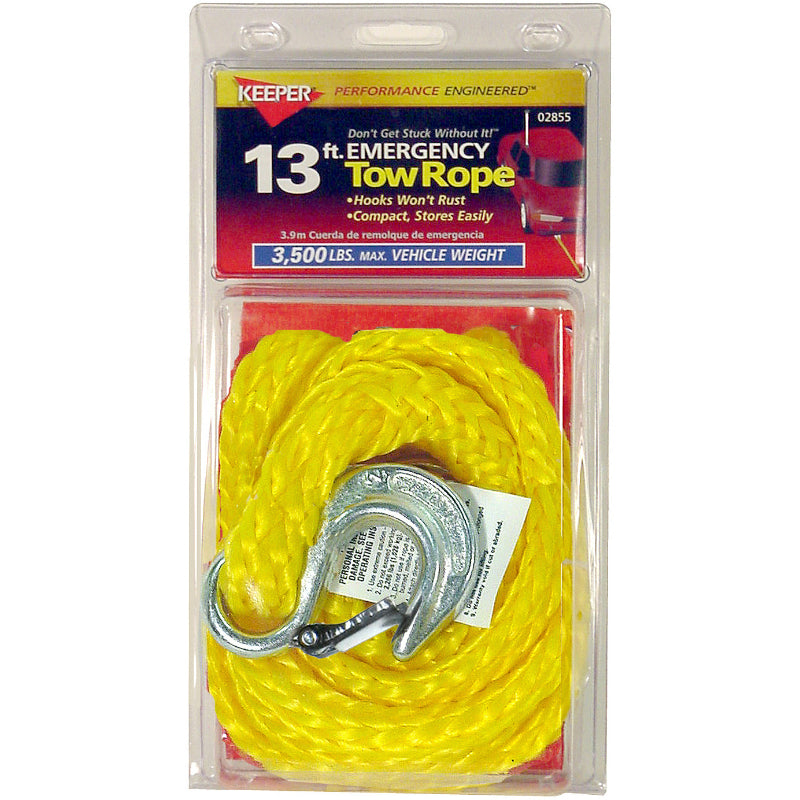 Keeper® 02855 Emergency Polypropylene Tow Rope, 5/8" x 13'