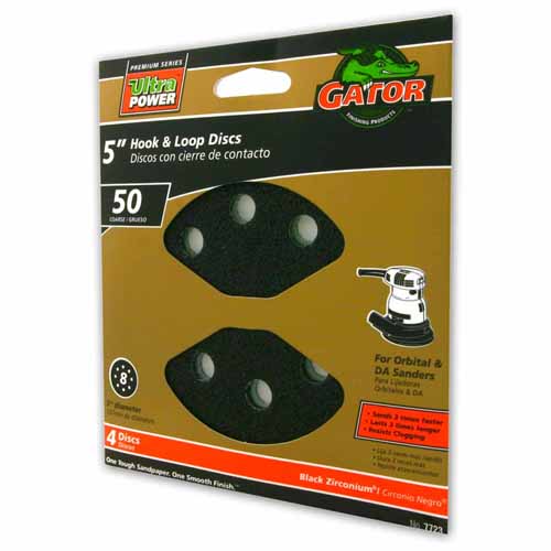 Gator 7723 Hook & Loop Sanding Disc, 50 Grit, 5"