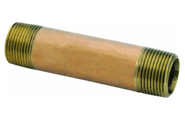 Anderson Metals 38300-1645 Lead Free Pipe Fitting Nipple, Red Brass, 1" x 4-1/2"
