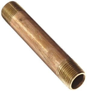Anderson Metals 38300-1660 Lead Free Pipe Fitting Nipple, Red Brass, 1" x 6"