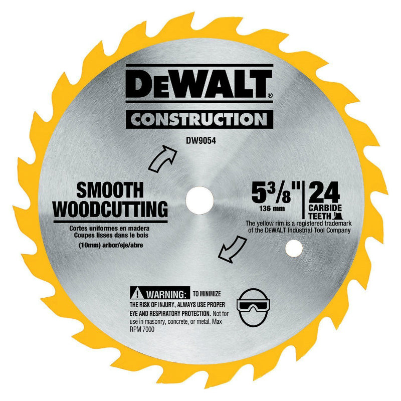 DeWalt® DW9054 Carbide Tipped Cordless Saw Blade, 24 Tooth, 5-3/8"