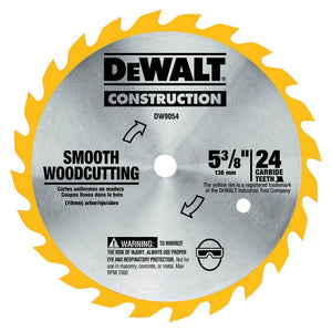 DeWalt® DW9054 Carbide Tipped Cordless Saw Blade, 24 Tooth, 5-3/8"