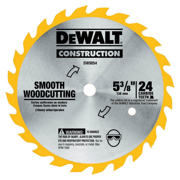 DeWalt® DW9054 Carbide Tipped Cordless Saw Blade, 24 Tooth, 5-3/8"