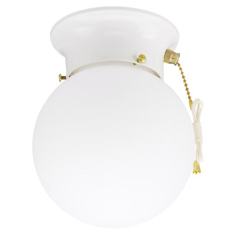 Westinghouse 66680 One-Light Interior Flush-Mount Ceiling Fixture, White Finish