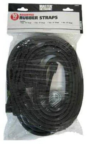 Master Mechanic MM26 Rubber EDPM Strap, Assorted Sizes, 10-Pack
