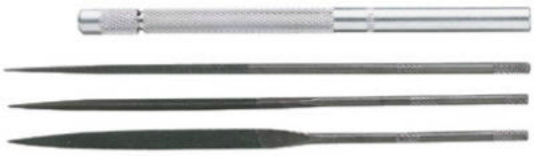 General Tools S477 Swiss Pattern Needle File Set, 8-1/2" Overall Size, 4-Piece