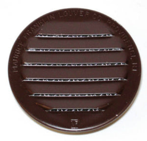 Maurice Franklin RLB-100-3 Aluminum Round Insect Proof Mini Louvers, 3", Brown