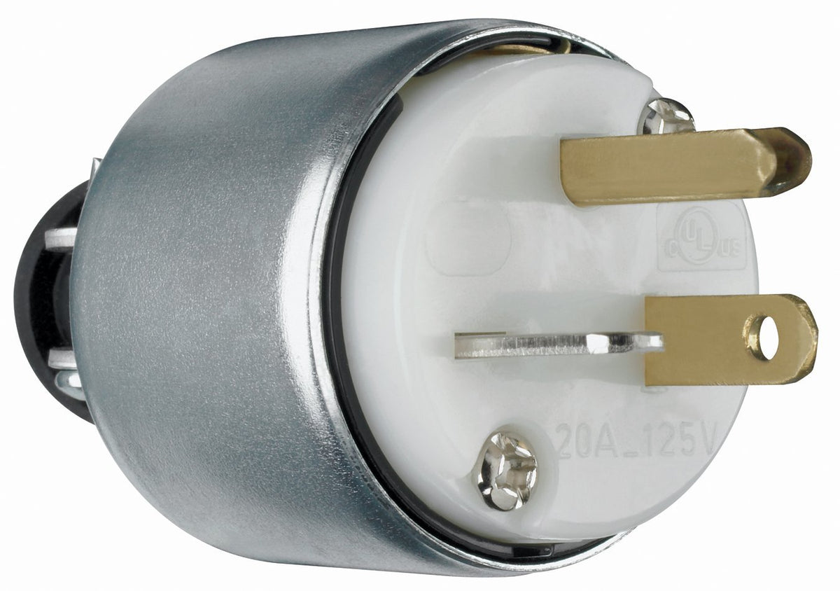 Pass & Seymour PS520PACC20 Armored Plug, 20A, 125V, White