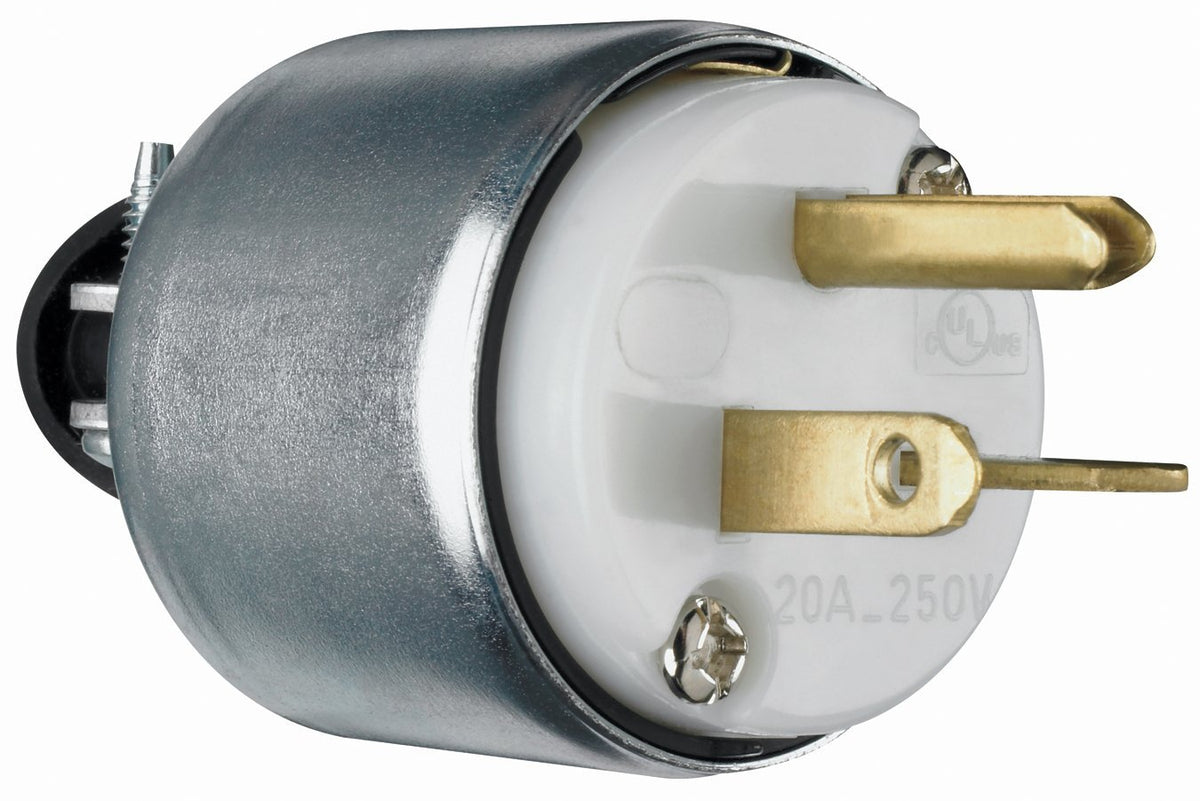 Pass & Seymour PS620PACC20 Armored Plug, 20A, 250V, White