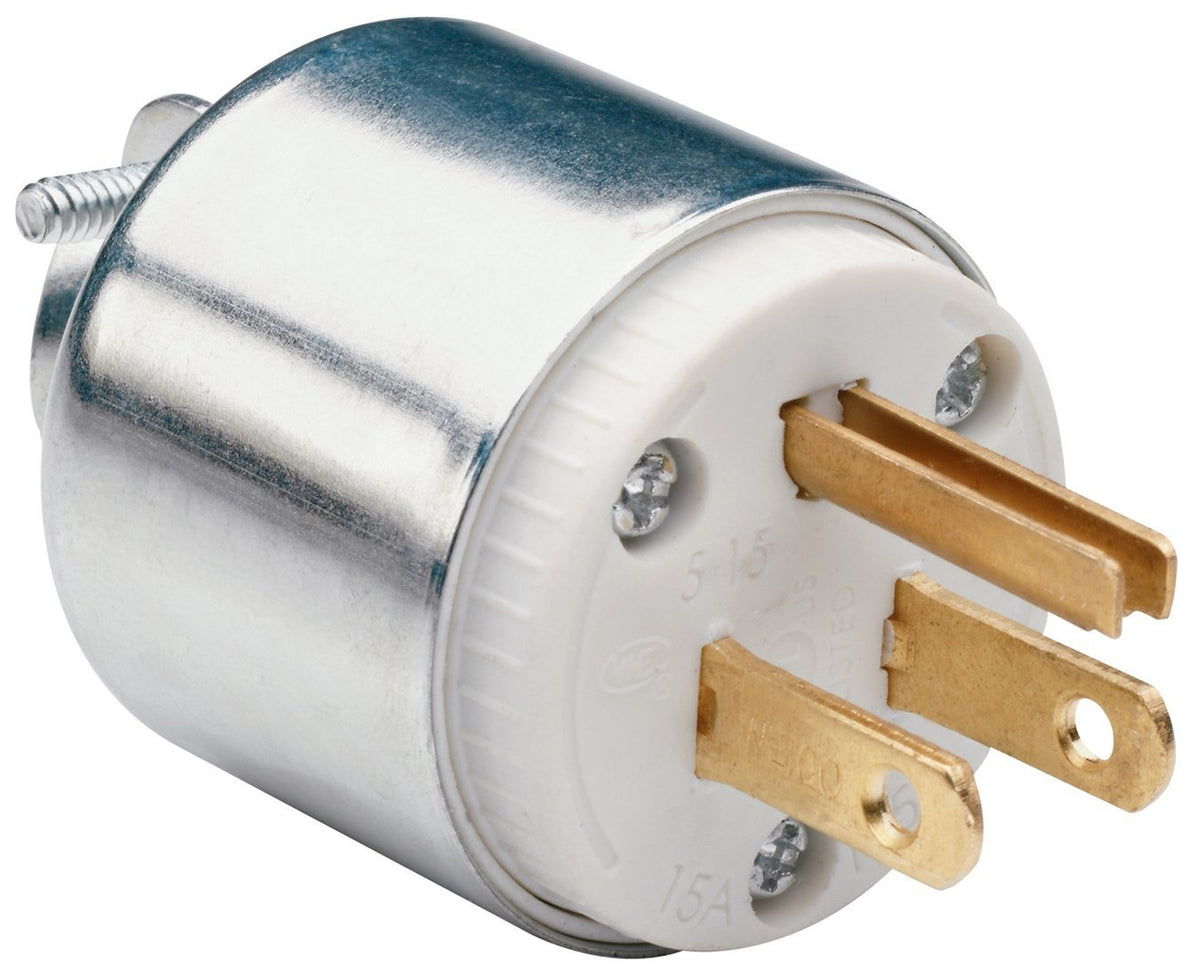 Pass & Seymour PS515PACC20 Armored Plug w/ Thermoplastic Body, 15A, 125V