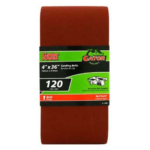 Gator 3190 Bi-Directional Fine Sanding Belt, 120 Grit, 4" x 36"