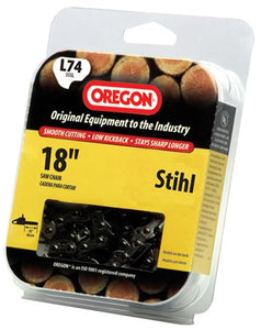 Oregon L74 Low Kickback 35SL Pro-Guard Chisel C-Loop Chain, 74 Drive Links, 18"