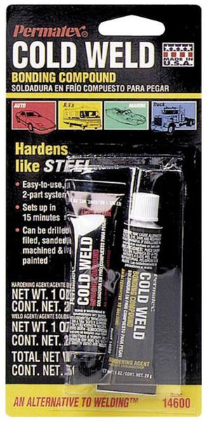 Permatex® 14600 Cold Weld Bonding Compound, Two 1 Oz Tubes