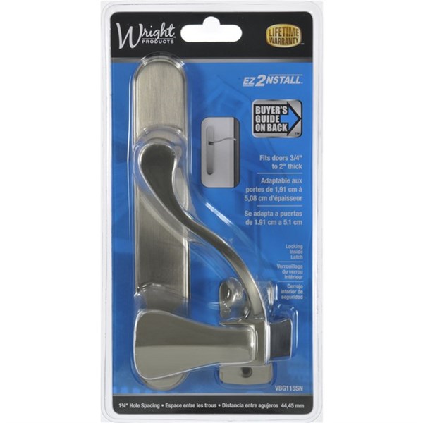 Wright Products™ VBG115SN Brighton Surface Mounted Storm Door Latch,Satin Nickel