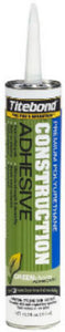 Titebond 4221 GREENchoice Premium Polyurethane Construction Adhesive, 10.5 Oz