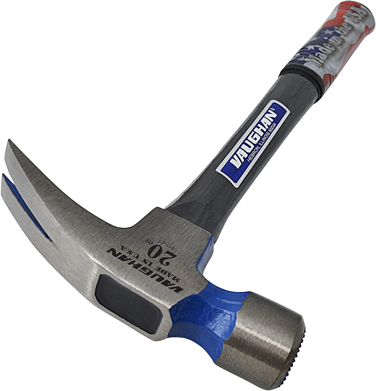 Vaughan FS999ML Milled Face Fiberglass Rip Hammer, 16" Handle, 20 Oz