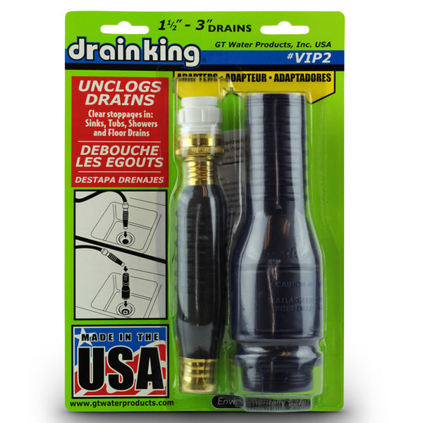 Drain King® VIP2 Drain Opener Value Pack for 1.5" – 3" Drains