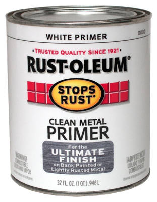 Rust-Oleum 7780-502 Stop Rust Clean Metal Primer, 1 Qt, White