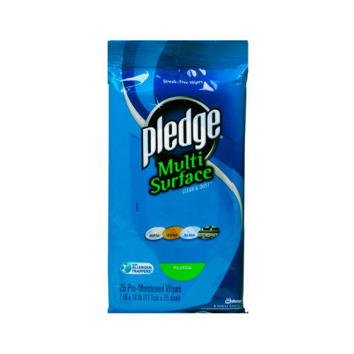 Pledge® 21462 Multi-Surface Wipes, 25-Count