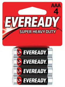 Eveready® 1212SW-4 Super Heavy Duty® AAA Battery, 4-Pack