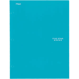 Five Star® 33106 Four-Pocket Laminated Portfolio Paper Folder, Assorted Colors