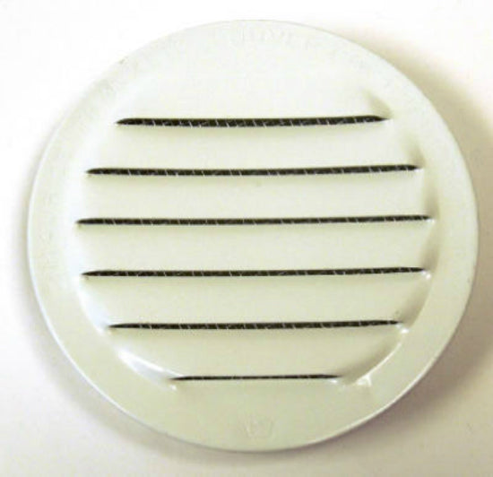 Maurice Franklin RLW-100-2 Aluminum Round Insect Proof Mini Louvers, 2", White