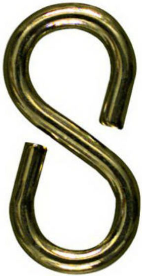 National Hardware® N121-491 Closed S Hook, 7/8", Solid Brass
