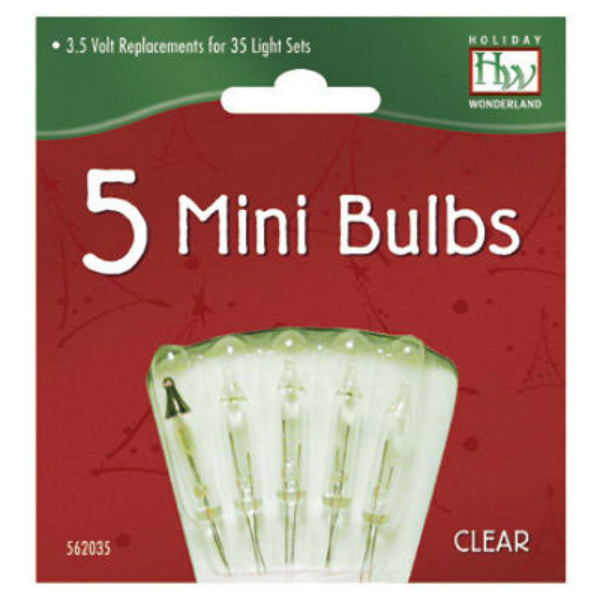 Holiday Wonderland 1265-2-88 Christmas Replacement Clear Mini Bulb, 3.5 Volt