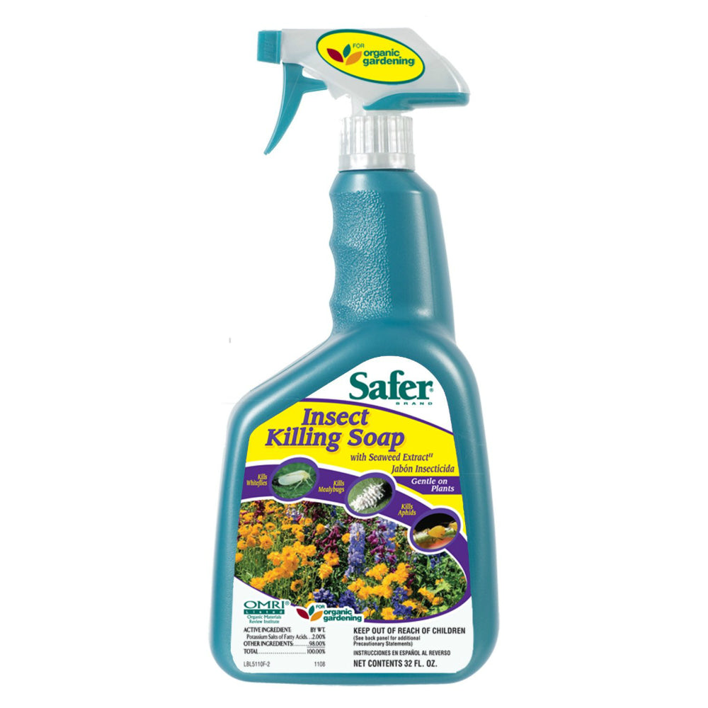 Safer® 5110 Insect Killing Soap with Seaweed Extract, RTU, 32 Oz