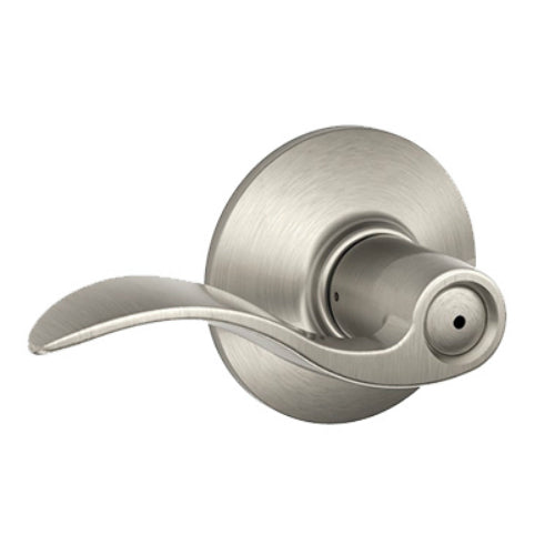 Schlage F40VACC619 Accent Design Privacy Lever Lockset, Satin Nickel