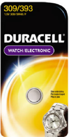 Duracell® D309/393PK Silver Oxide Watch & Calculator Battery, 1.5 Volt