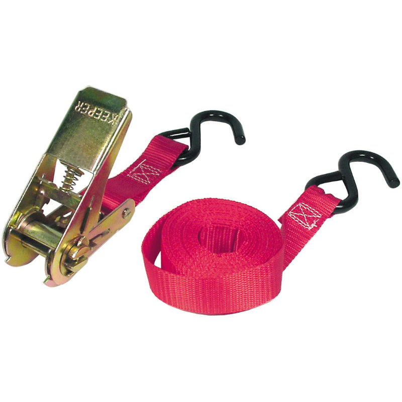 Keeper® 05511 Ratchet Tie-Down with S-Hooks, 10' x 1", 2-Pack