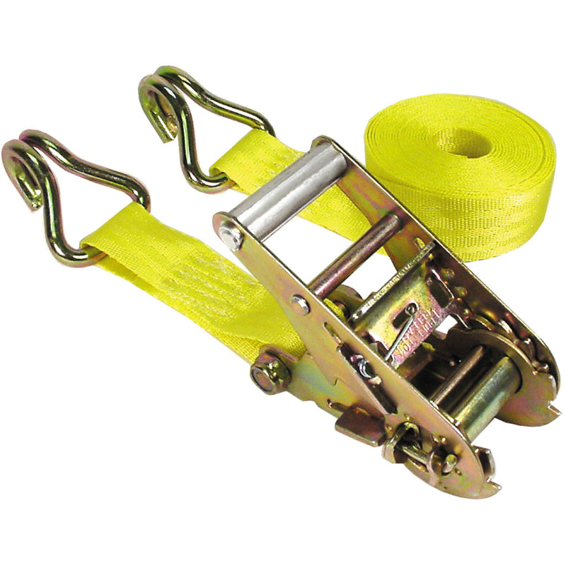 Keeper® 05519 Ratchet Tie-Down with Double J-Hooks, 15' x 1-3/4"