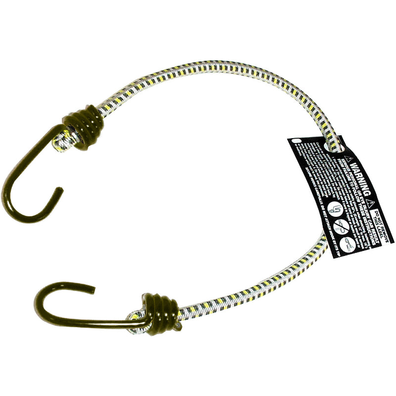 Keeper® 06019 Vinyl Coated Bungee Cord with Steel Hook, 18"