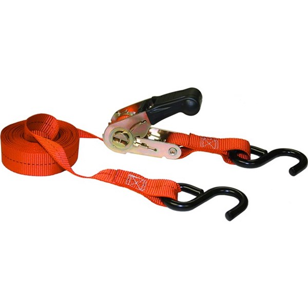 Keeper® 85513 Ratchet Tie-Down with S-Hooks & Padded Handle, 13'