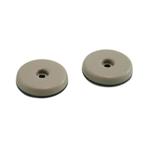 Shepherd Hardware 9452 Easy Glide Round Pads with Screws, 1", Beige, 8-Pack