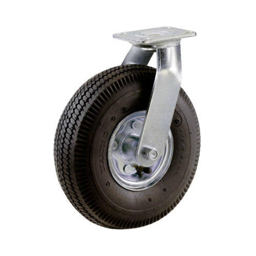 Shepherd Hardware 9794 Pneumatic Wheel Swivel Plate Caster, 8"