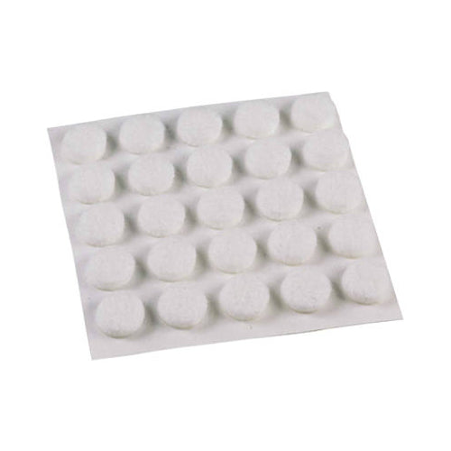 Shepherd Hardware 9957 Self Adhesive Round Felt Pad, 3/8", White, 75-Pack