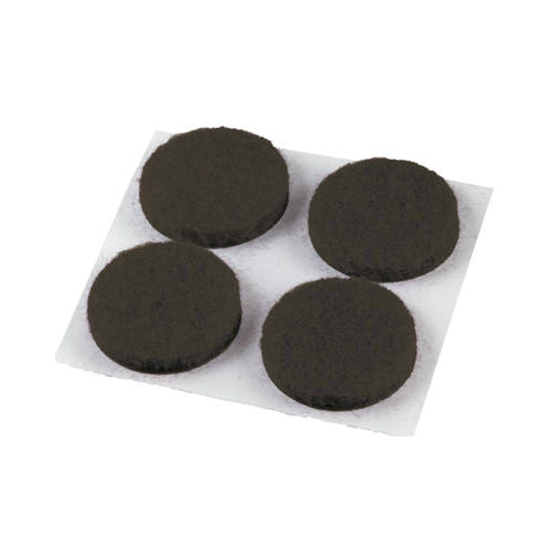 Shepherd Hardware 9958 Self Adhesive Round Felt Pads, 1/2", Brown, 24-Pack