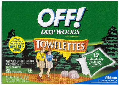 Off® 54996 Deep Woods Towelettes,12-Count