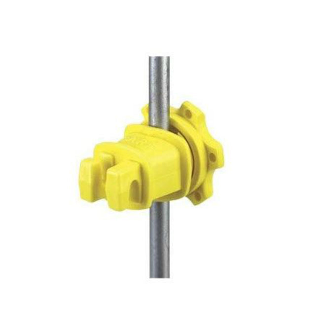 Dare WESTERN-RP-25 Western Screw Tight Round Post Insulator, Yellow, 25-Count