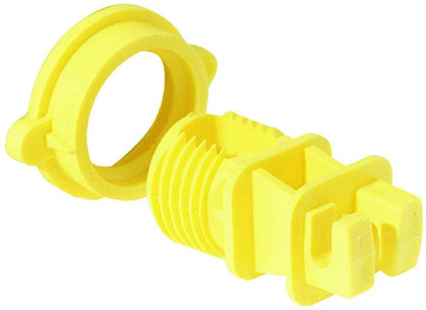 Dare WESTERN-RP-25 Western Screw Tight Round Post Insulator, Yellow, 25-Count