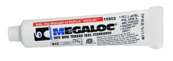 Hercules 15802 Megaloc Multi-Purpose Thread Sealant with Kevlar®, 1.1 Oz
