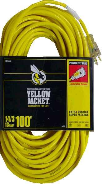 Yellow Jacket® 2888 Extension Cord, 15 Amp, 100'
